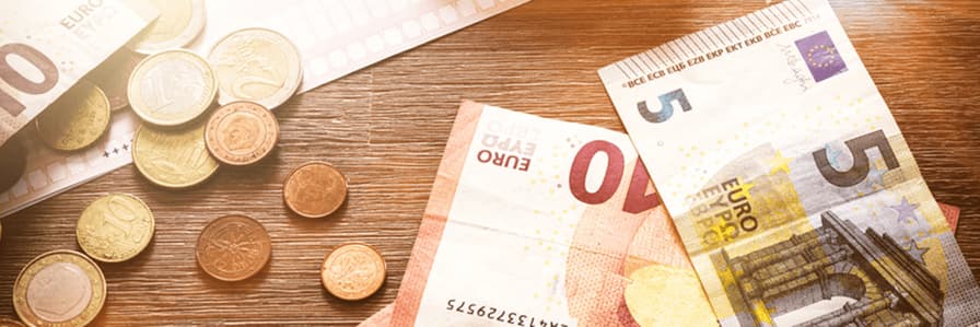 Euro Scheine und Euro Münzen nach der Euro Einführung